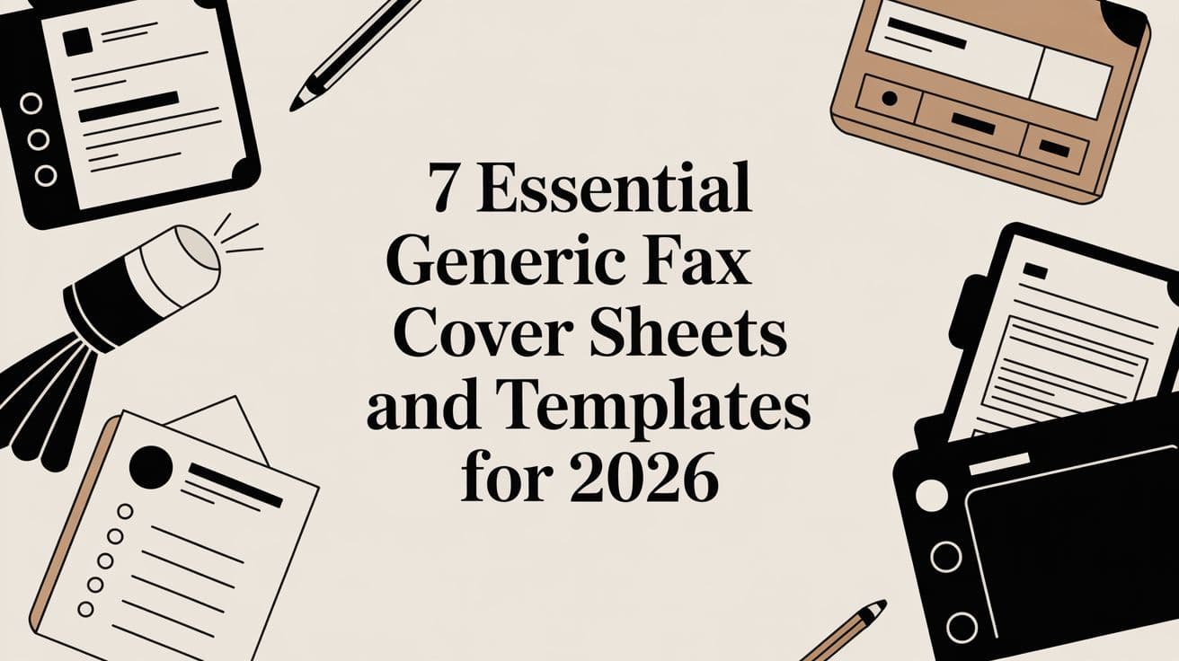 7 Essential Generic Fax Cover Sheets and Templates for 2026