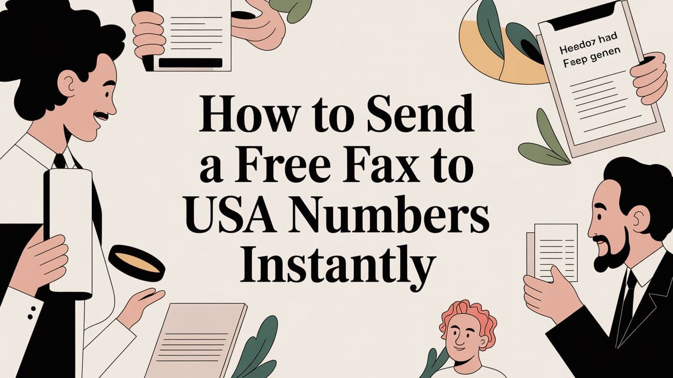 How to Send a Free Fax to USA Numbers Instantly