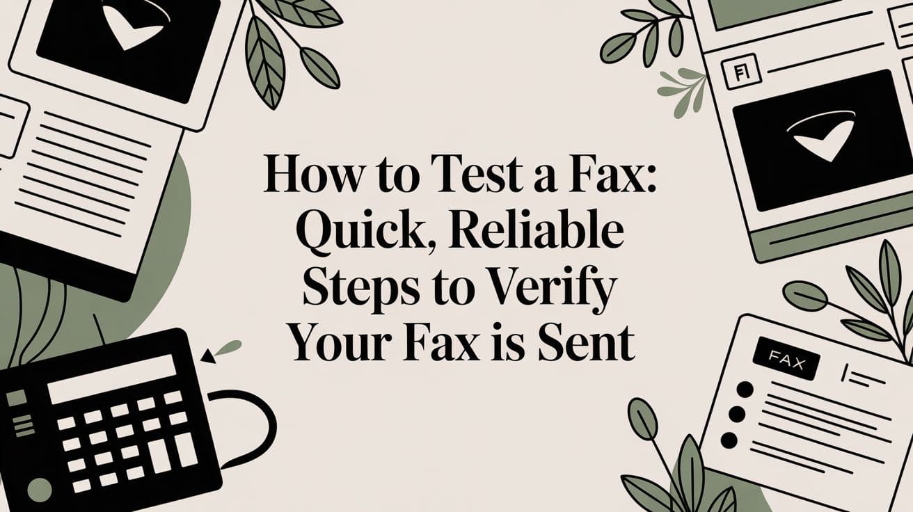 How to test a fax: Quick, reliable steps to verify your fax is sent