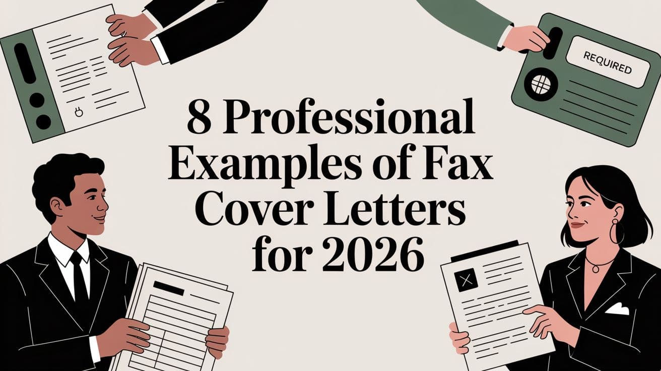 8 Professional Examples of Fax Cover Letters for 2026