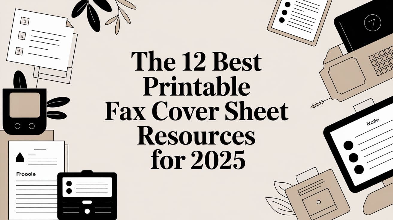 The 12 Best Printable Fax Cover Sheet Resources for 2025