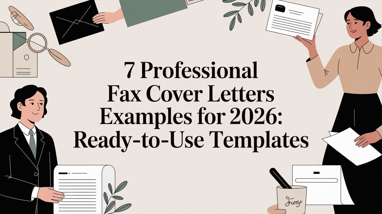 7 Professional Fax Cover Letters Examples for 2026: Ready-to-Use Templates