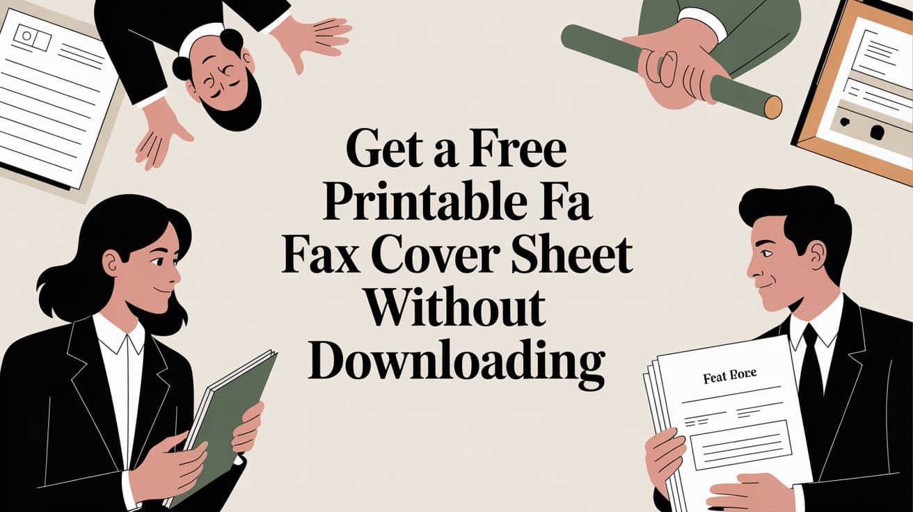 Get a Free Printable Fax Cover Sheet Without Downloading