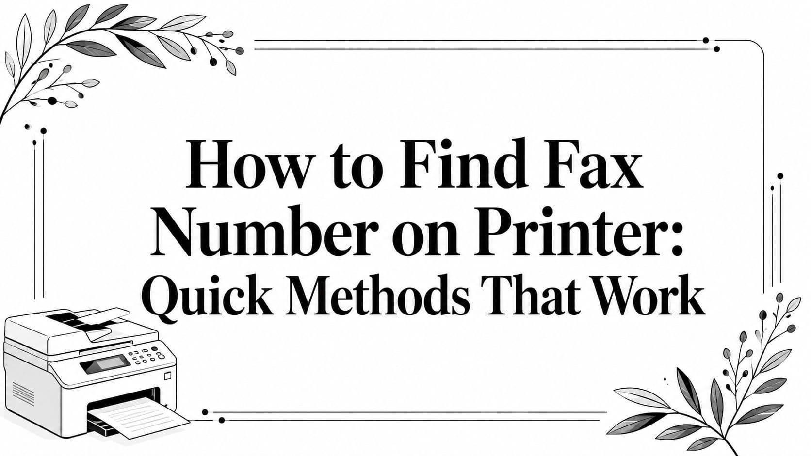 How to Find Fax Number on Printer: Quick Methods That Work